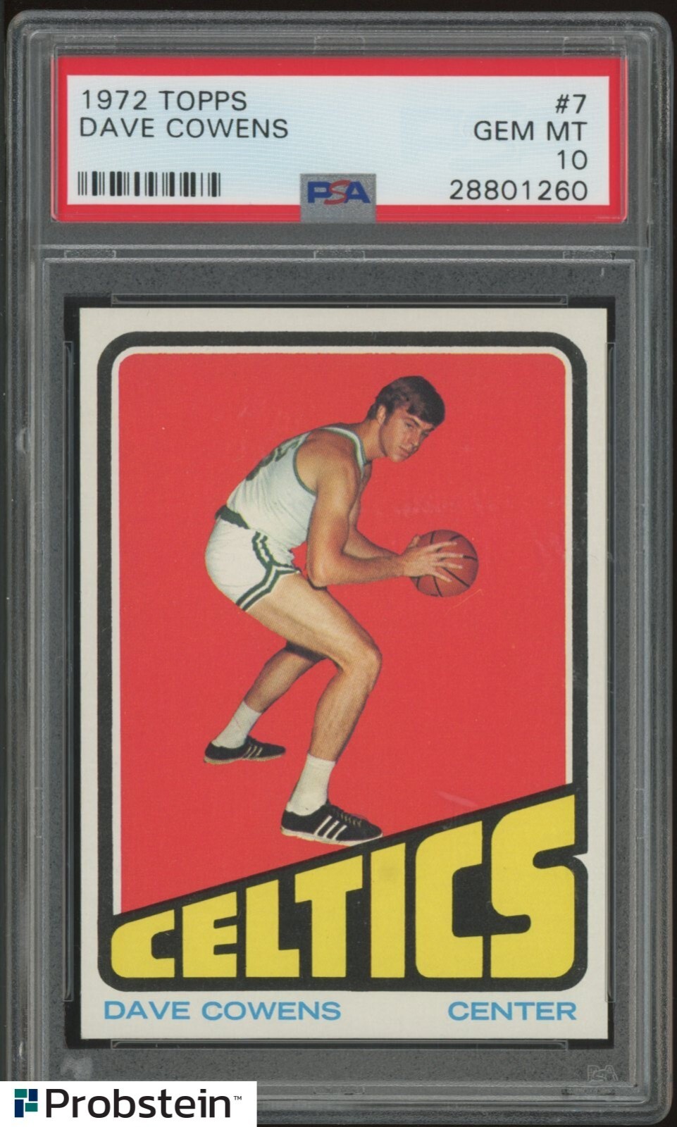 1972 Topps Basketball #7 Dave Cowens Celtics PSA 10 GEM MINT