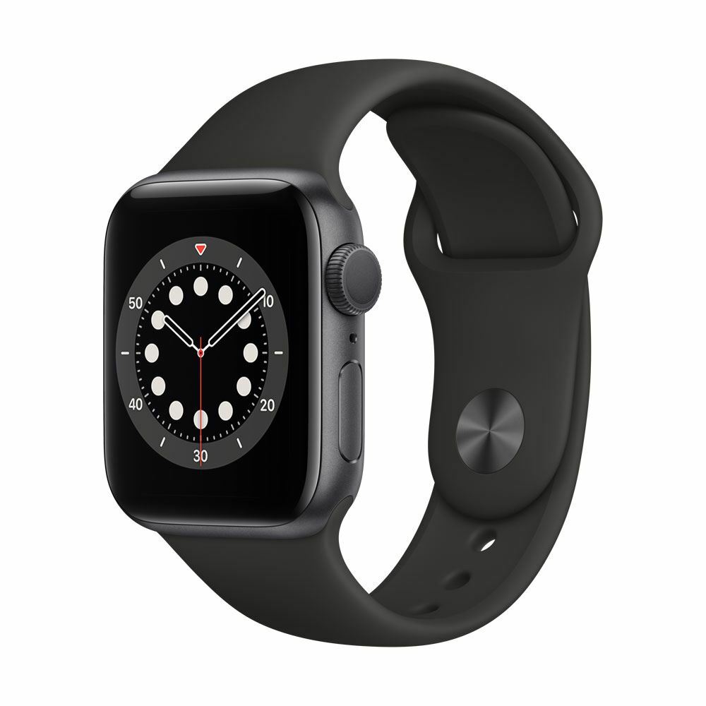 Apple Watch Series 6 40mm Space Gray Aluminum Case with Black Sport Band -  Regular (GPS) (MG133LL/A) for sale online | eBay
