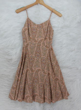 Old Navy Mini Dress Womens XS Multicolor Paisley Print Spaghetti Strap Boho #51
