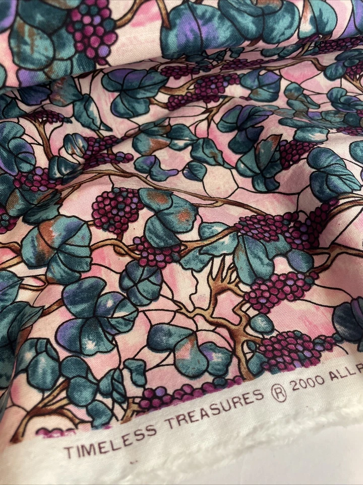 Timeless Treasures Cotton Fabric Illume Stained Glass Grave Vines 8 yards - Image 2 of 4