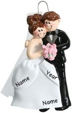 Personalized "COZY WEDDING COUPLE" Christmas Tree Ornament HOLIDAY GIFT