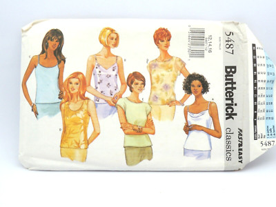 Butterick 2001 Sewing Pattern 5487 Top Size 12-16 Partial Cut
