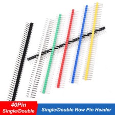 40Pin Single/Double Row Male 2.54mm Breakable Pin Header Connector Strip Row