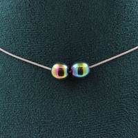 Mineralien Und Steine PréCieuses. Halskette 2 Perlen HäMatit Bunte 8 Mm. Cha