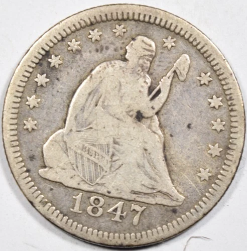 1847 SEATED LIBERTY QUARTER ~ SOLID FINE ~ PRICED RIGHT!