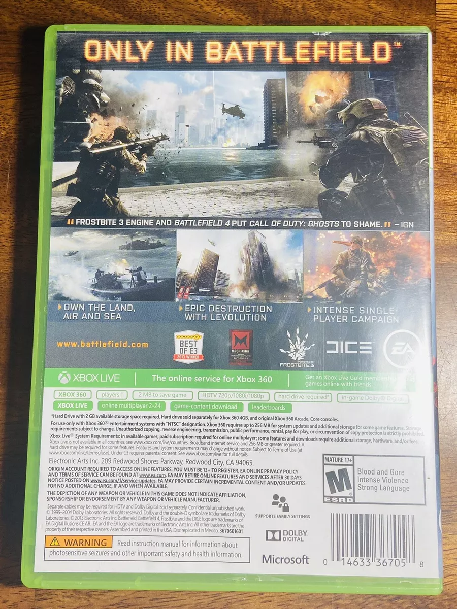 EA Battlefield 4 - Action/Adventure Game - DVD-ROM - Xbox 360