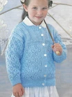 Girls Lace Pattern Cardigan Knitting Pattern 16-26" DK 207