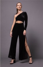 TIGER MIST Karli One Shoulder Velvet Jumpsuit $110 (S)Nordstrom
