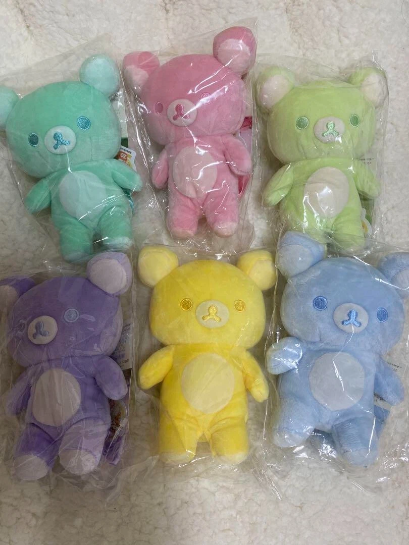 Rilakkuma 20 Color Plush 6 Set Summer Ramune Melon soda Pink