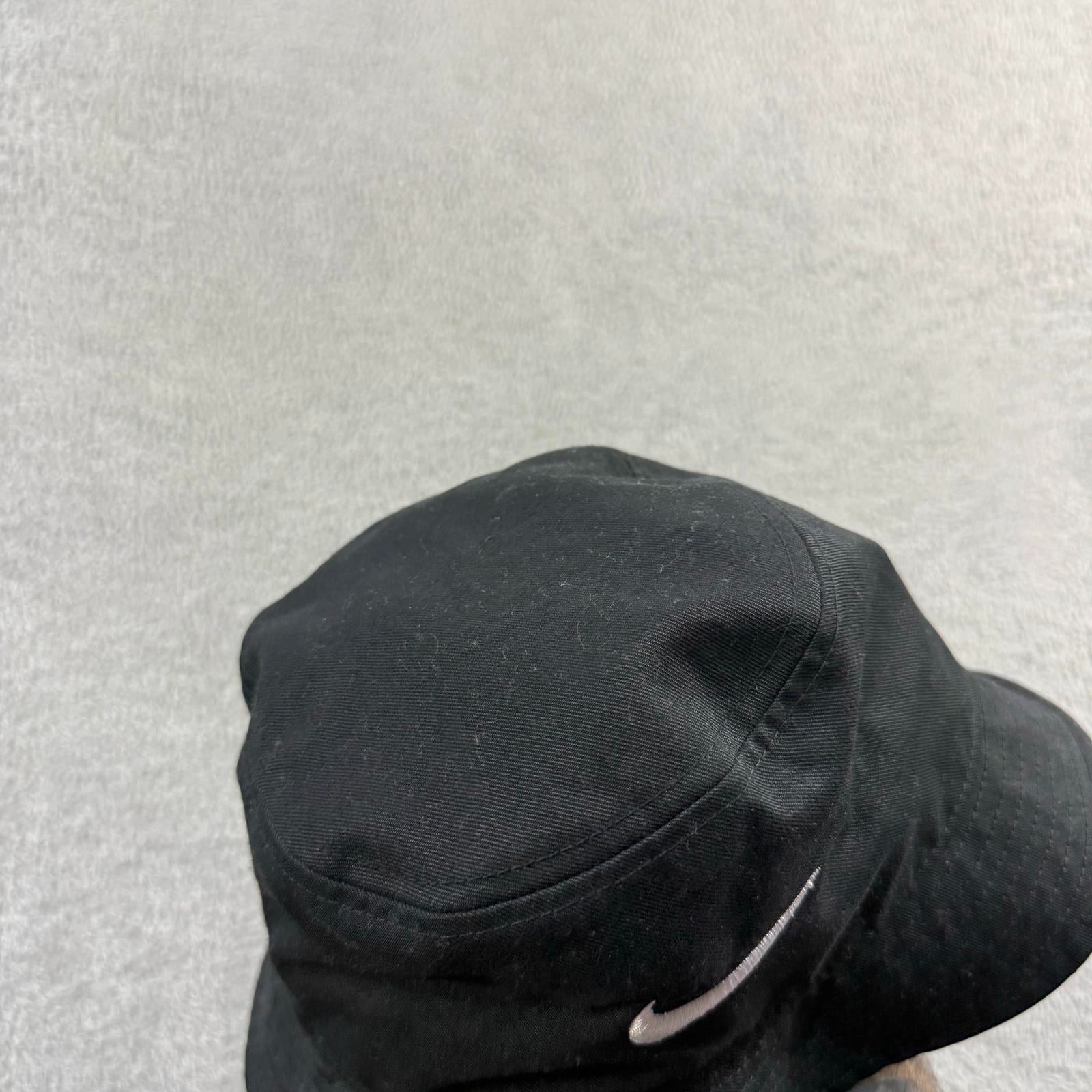 Vintage Nike Apex Black White Embroidered Swoosh Size Medium Cotton Bucket Hat image 9