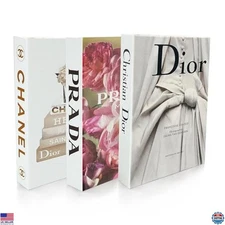 Chic 3-Piece Decorative Fake Coffee Table Books Set for Living Room, Office,