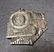 Vintage 1978 Instyle Silver-tone Locomotive Train Belt Buckle 1142 MADE IN USA
