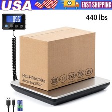 200kg 440lbs LCD Digital Postal Parcel Scales Platform Postage Shipping Weighing