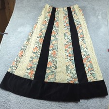 Vintage 70s Chessa Davis Skirt Women Made in USA Sex Symbol Prairie Maxi Peasant