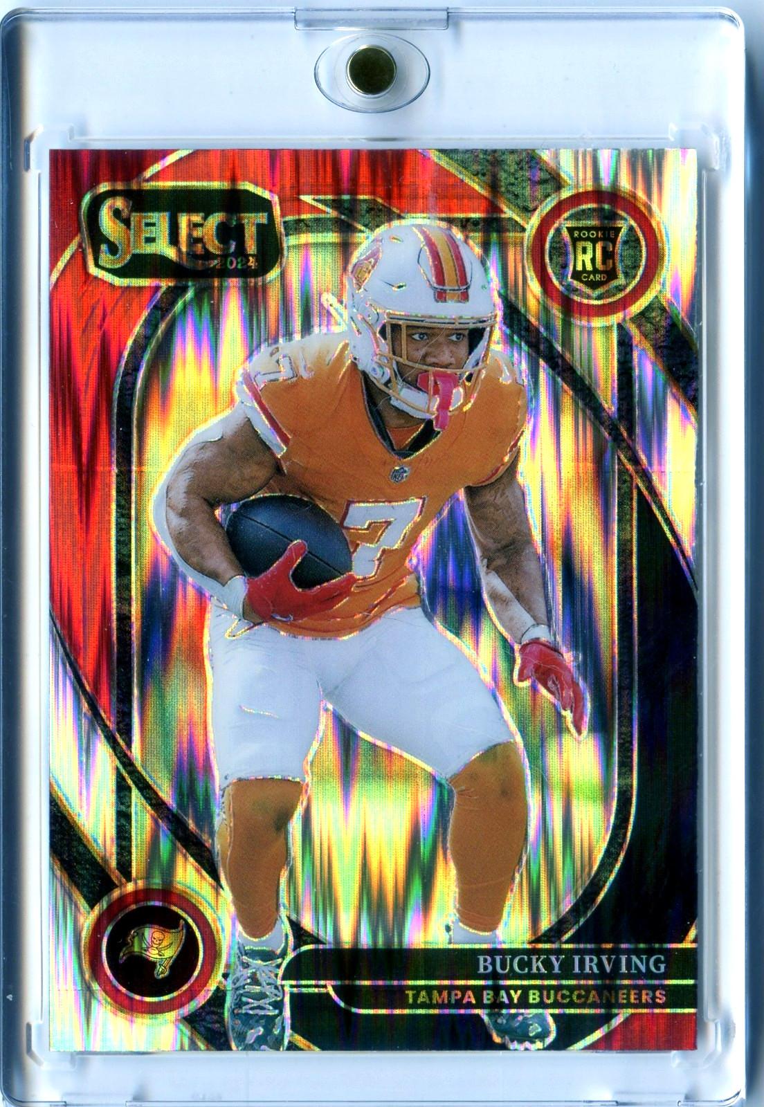 Bucky Irving #239 2024 Select Club RC Black and Red Prizm Shock Buccaneers