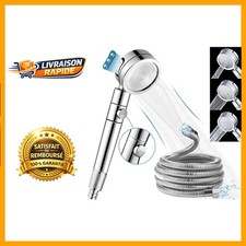 Pommeau de Douche Multifonction 3 Modes - Économie d'Eau & Installation Facile