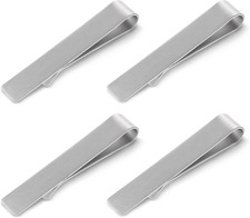 4 Pcs Stainless Steel Tie Clips, Tie Clips for Men s Regular Ties, Tie bar Pin