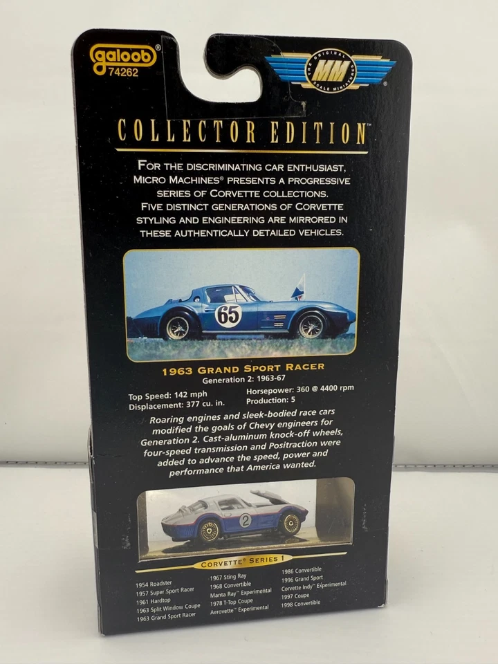 RARO Micro Machines 1963 Grand Sport Racer Edición Coleccionista | Corvette Serie 1 Foto 2 de 3