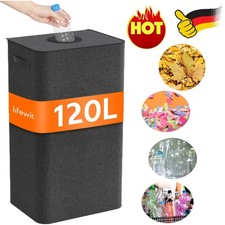 Bottiglie da deposito 120L contenitore raccogli bottiglie con coperchio pieghevole pattumiera
