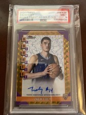 2024 Finest Zach Edey Rookie Finest Autograph Gold Geometric /50 PSA 9