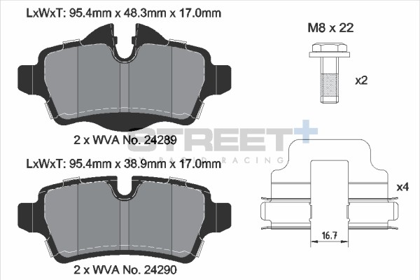 BremsbeläGe Mini Mini Clubman (R55) Cooper Baujahr 10/07–12/13 Kw 88 PS 120 - Pa-image
