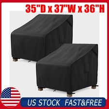 2 Pack Outdoor Chair Covers, Lawn/Patio Furniture Covers, 35"W x 37"D x 36"H