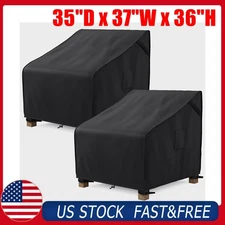 2 Pack Outdoor Chair Covers, Lawn/Patio Furniture Covers, 35"W x 37"D x 36"H