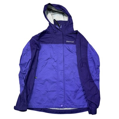 Marmot Damen wasserdichte Jacke Regenmantel Kapuze Outdoor lila Small