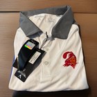 Antigua Tampa Bay Buccaneers NFL Polo Shirt 2XL White Throwback Golf New
