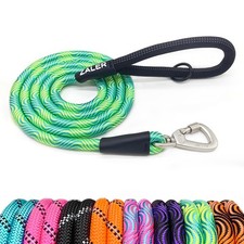 Rope Dog Leash, 4/5/6/10/15/20/30/50 Foot Heavy Duty Dog Leashes with Carabin...