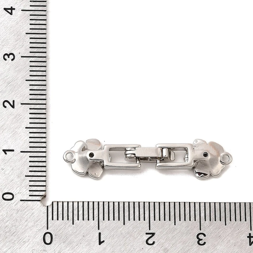 10pcs Fold Over Clasps Brass Flower for DIY Watch Band Jewelry Extender Clasps - Image 3 of 3