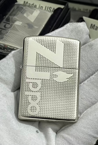 Zippo Lighter Stars Pattern SILVER + New Box