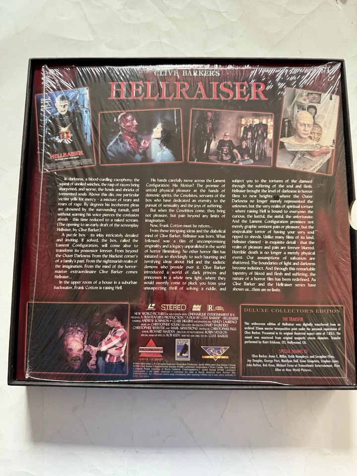 Hellraiser: Deluxe Collector's Edition 1987 Laserdisc Box Set #1583/2500 - Image 4 of 4
