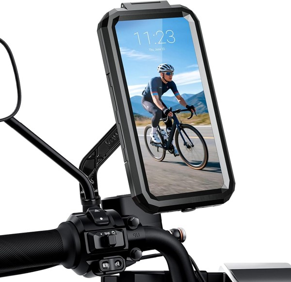 Handyhalterung 360° Drehbar Wasserdicht FüR Motorrad Scooter 4,5-6,8 Zoll-image