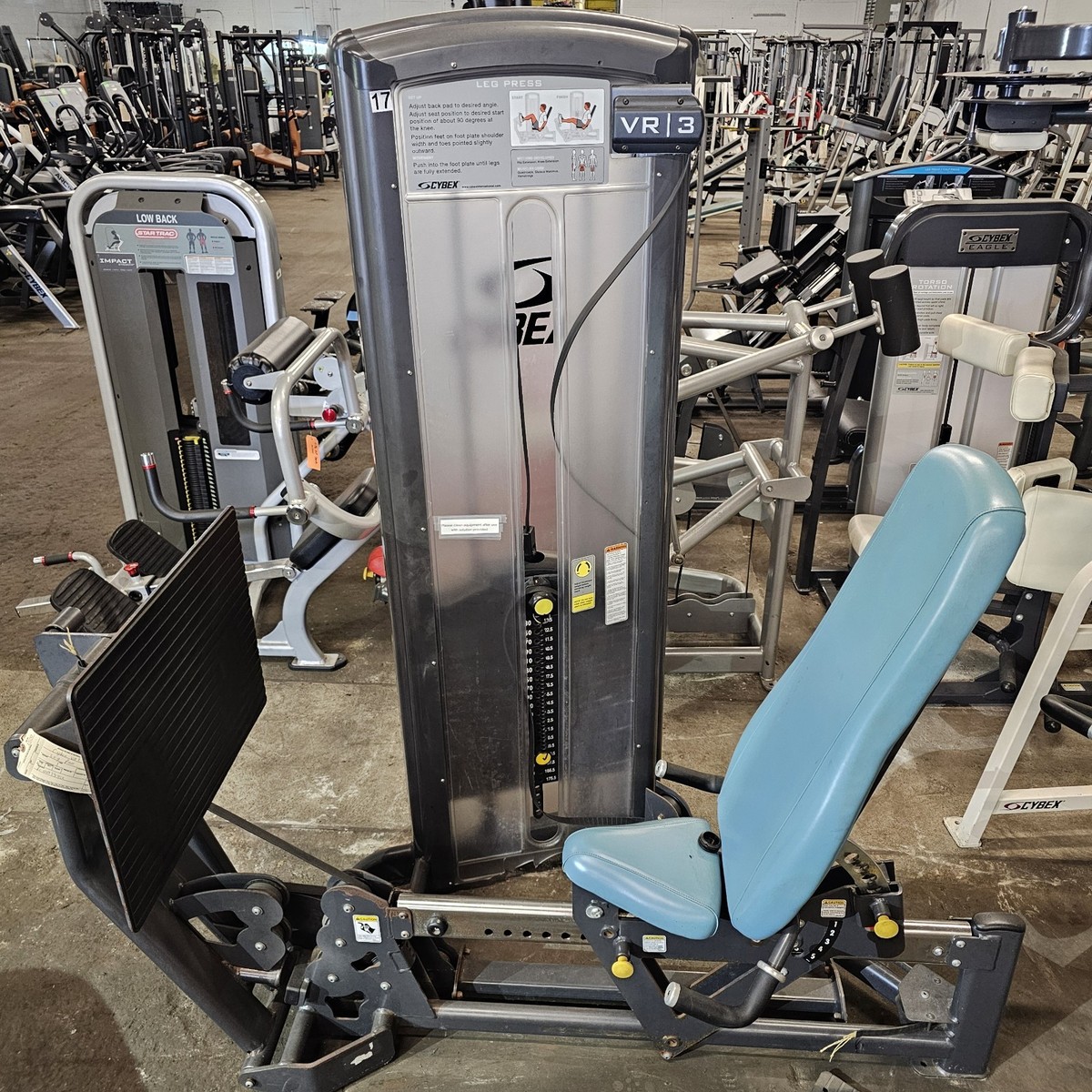 CYBEX VR3 LEG PRESS Selectorized Strength FREE US Shipping