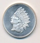INDIAN HEAD STYLE 1 ONE TROY OUNCE 999 SILVER ROUND