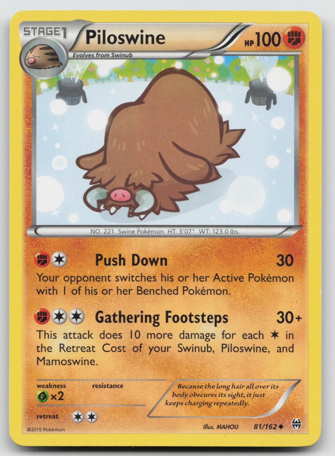 Piloswine 81/162 BREAKthrough Pokemon LP