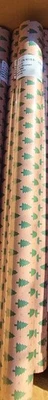 Innisbrook Wrapping Paper "Little Trees/Kraft" 24"x18" New and Sealed