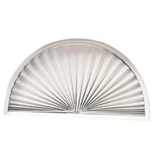  No Tools Original Arch Fabric Shade 72 in x 36 in White Light Blocking Pleated