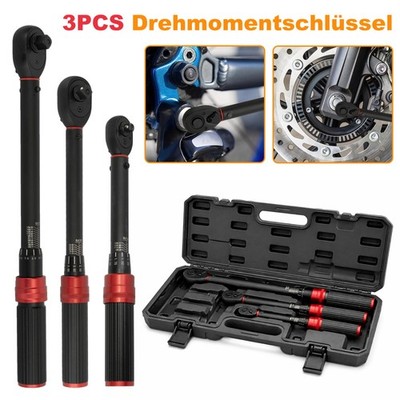 DREHMOMENTSCHLÜSSEL SET 5-25Nm 10-60Nm 20-200Nm 3-tlg. 1/4'' 3/8'' 1/2'' SCHLÜSSEL