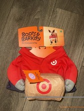 Boots Barkley Worker Pet Costume Toy Dog Size L Polyester Red Multi