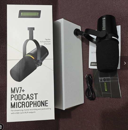 🔥On Sale Shure MV7+ USB/XLR Hybrid Dynamic Mic Streaming Podcast Recording