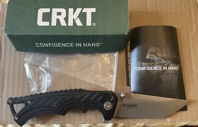 CRKT 5225 BT Fighter Pocketknife Stainless Drop Point Plain Liner Lock Assisted