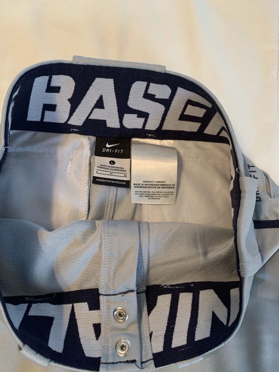 2 Stück Nike Baseballhosen Jungen volle Länge Jugend Large schwarz grau mit Paspel