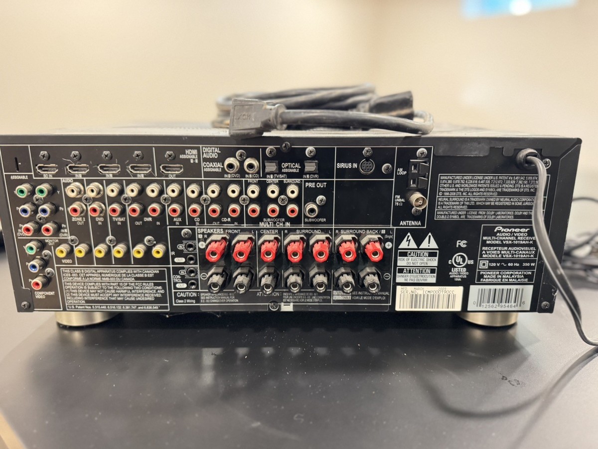 Pioneer VSX 1019AHK 7.1 Channel 120 Watt Receiver - Working