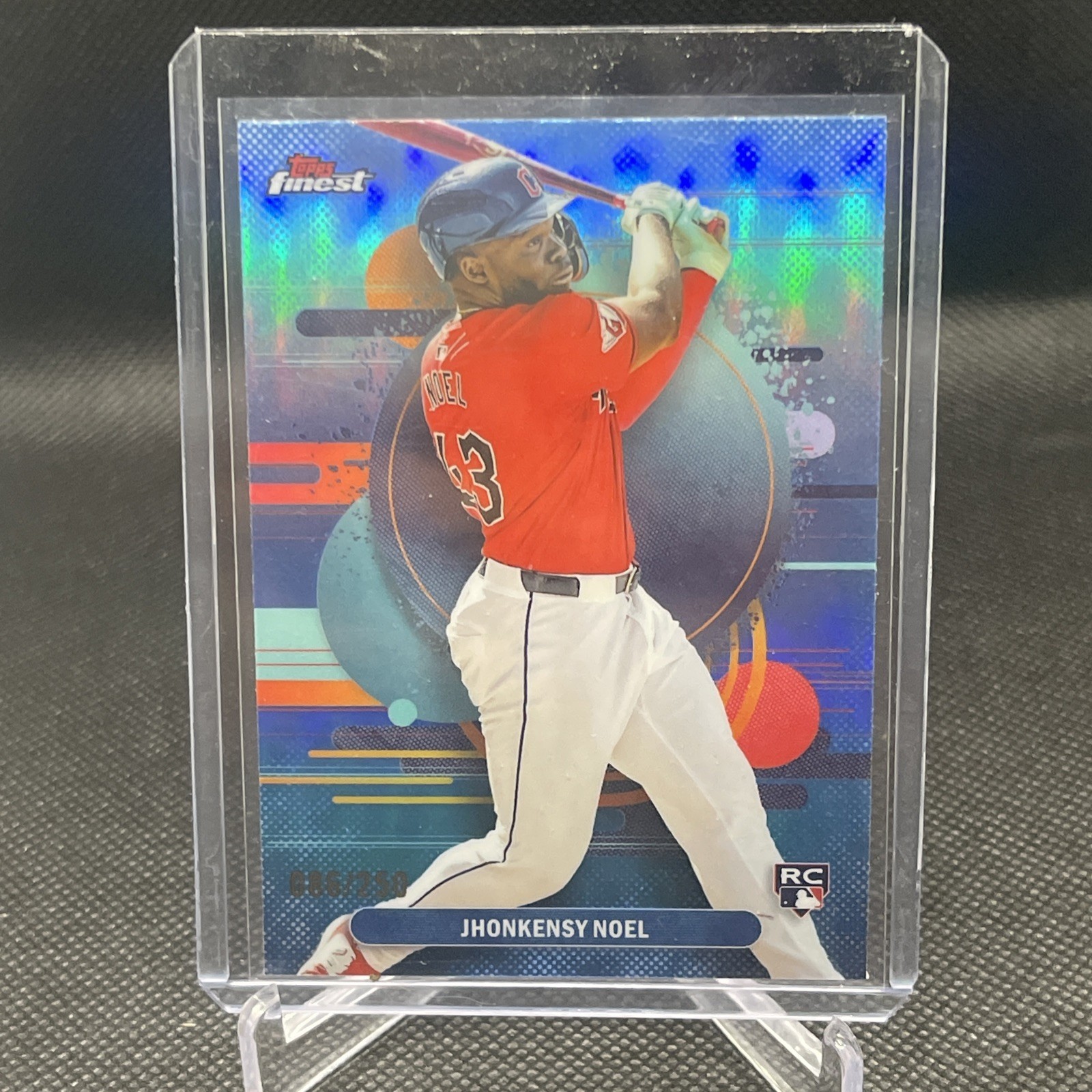 2025 TOPPS FINEST "UNCOMMON" SKY BLUE REFRACTOR SP #117 JHONKENSY NOEL RC /250