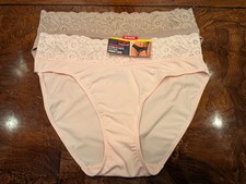 2 NWT Maidenform Perfect Fit Women's High Leg DM3SLB Pink Taupe Briefs Medium