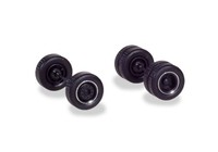 Herpa 054041 RadsäTze FüR Zugmaschinen Mit Breitreifen, Schwarz Mit Chromring 4X
