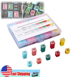 30Pcs Automotive Fuse Assortment Set Tall/Standard & Low Profile Box-Type Fuses