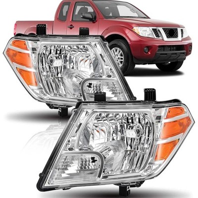 2009-2021 Nissan Frontier Halogen Headlights Chrome Amber Reflector 26010ZL40A